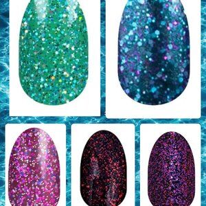 Jewel Glitter Bundle: (x5 Sets) Jewel Tone Nail Polish Strips